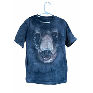 The Mountain Bear Face T Shirt Kids Medium Graphic Animal Tie Dye